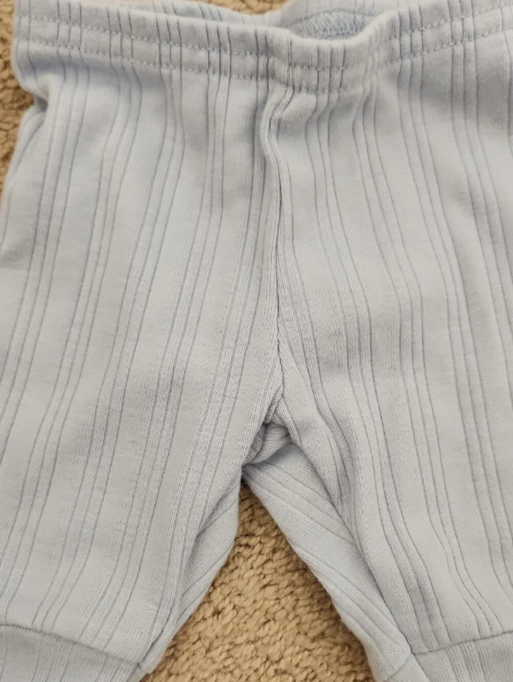 Carter's Ribbed Jogger Pants in Navy and Light Blue